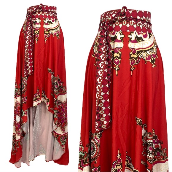 Hi Low Ethnic Print Shirt - Picture 1 of 3